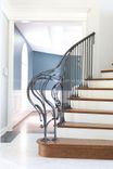Staircase Railings. Art Nouveau Custom Metal Railing. 3 small