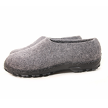 Men's Eco-Friendly Wool Moccasin Slippers Gray 1 small