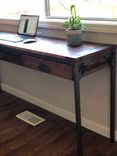 Reclaimed Wood & Steel Desk - 3 Drawers, Douglas Fir 4 small