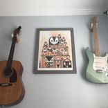Guitar Wall Hanger, Unique Wood Log Instrument Stand Display 6 small