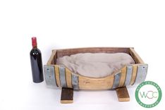 Wine Barrel Pet Bed - Dormio - Made From Retired Ca Wine Barrels. 100% Recycled! 3 small