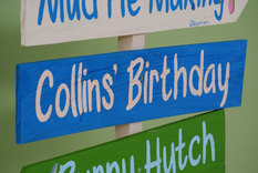 Party Sign Wood, Event Table Decor, Party Wooden Arrow Sign 4 small