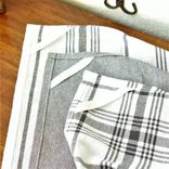 Farmhouse Grainstripe Towel Set With Sewn Corner Hangers 3 small