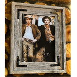 Handcrafted 2.25" Wide, Raised Edge Barnwood Photo Frame 3 small