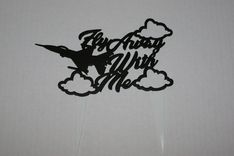 Cake Topper Object Word Wedding Birthday Custom Example 1 small