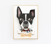 Custom Dog Portrait Made From Paper 5 X 7 1 small