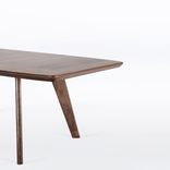 Midcentury Modern Coffee Table Handmade From Solid Walnut Wood W/ Rectangular Top - Bela Coffee Tbl 6 small