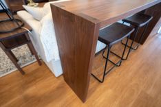 Walnut Waterfall Sofa Table 4 small