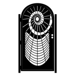 Decorative Steel Garden Gate - Fibonacci Gate - Geometric Steel Panel - Handmade 1 small