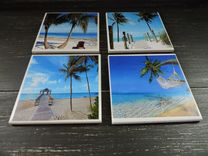 Beach Theme Ceramic Coasters 5 small