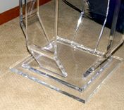 Acrylic Formed Leg Side Table - Hand Crafted, Custom Made 4 small