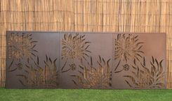 Metal Art Gate With Flowers - Chrysanthemum Gate - Decorative Steel Flower Panel - Garden Gate 2 small