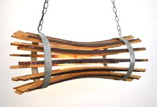 Wine Barrel Stave Chandelier - Portunus - Made From Reclaimed California Wine Barrels 6 small