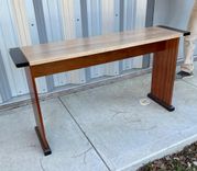 Custom African Mahogany And Blackwood And Maple Console Table 6 small
