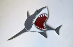 Sharkstainedo - Stained Glass Suncatcher 3 small