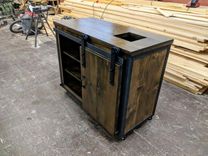 Rustic Industrial Service Station / Server Station / Host / Wait Staff / Stand / Reception 2 small