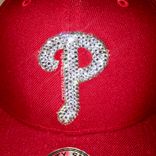 Philadelphia Phillies Mlb Crystallized Snapback Baseball Cap Genuine European Crystals Bedazzled 2 small