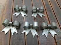 Wine Barrel Ring Bow Ornament - Jousi - Made From Retired Ca Wine Barrel Rings 2 small
