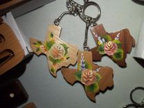 Wooden Key Rings 6 small