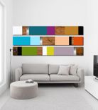 "Mod Colorblock" 60x36 - Wood Wall Art, Metal Wall Art, Modern Wall Art, Mid Century Modern 1 small