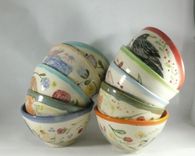 Set Of Two: Soup Bowls Cereal Bowls Salad Bowls 5 small