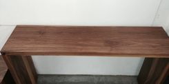 Matched Walnut, Waterfall-Style Shoe Bench And Entry Hall Table 2 small