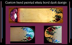 Custom, Hand Painted,Skateboard, Deck, Designs, One Of A Kind, Skate Board 2 small