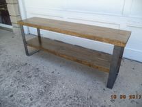 Wood And Steel Bench, Wooden Bench, Reclaimed Wooden Bench, Entryway Bench 3 small
