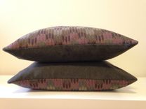 Set Of 3 Grey & Burgundy Brushstrokes 2 small
