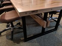 Custom Chevron Conference Table From Reclaimed Wood 3 small