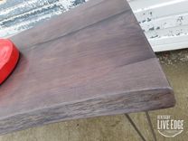 Live Edge Desk- Fumed Oak- Sofa Table- Console Table- Foyer Table- Weathered- Gray- Purple 4 small