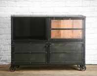 Bar Cart/Liquor Cabinet. Vintage Industrial. Urban/Modern Design. Reclaimed Wood. Rustic. Distressed 6 small