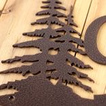 Metal House Number Sign with Pine Trees, 2 Digit 2 small