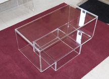 Acrylic "Upside Down" Waterfall Edge Cofee Table - Hand Crafted, Custom Sizing Always Available 4 small
