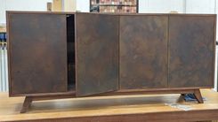 Walnut Sideboard With Patina'd Steel Doors 2 small