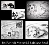 Pet Memorial Portrait, Pet Portrait, Pet Memorial, Rainbow Bridge 1 small