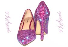 Fully Crystallized High Heels Bling Shoes Genuine European Crystals Bedazzled Pumps Bridal Wedding 1 small