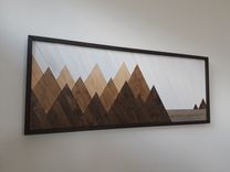 Mountain Wall Art, Wood Art, Wall Art Mountains, Rustic Decor, Rustic Mountains, Mountain Landscape 4 small