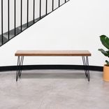 Modern Walnut Hairpin Leg Bench 1 small