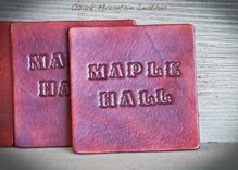 Custom Leather Coasters Pick Color And Name To Be Placed On The Front 2 small