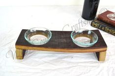 Wine Barrel Elevated Feeding Station - Megera - Made From Retired California Wine Barrels 3 small