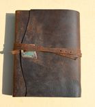 Distressed Pigskin Journal Bound Adventure Notebook Leather Sketchbook Turquoise Gift 1 small