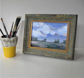 Original Acrylic Impressionist Landscape Painting, 7" X 5" 2 small