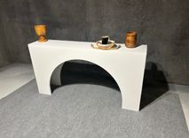 Modern White Rectangular Arched Console Table 1 small