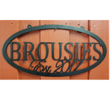 Oval Name Sign. 2 small