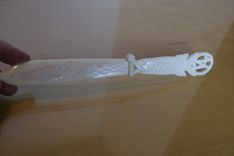 Carved Bone Letter Opener Fish Net Custom Example 6 small