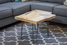 Live Edge Coffee Table On Hairpin Legs 3 small