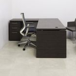 Custom Executive Office L-Shape Desk With Cabinet, Laminate Top - Denver L-Shape Desk 6 small