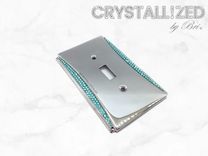 Accent Crystallized Toggle Light Switch Plate Cover Chrome Genuine European Crystals 1 small