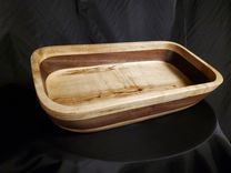***Sold*** Maple Walnut Carved Bowl 1 small